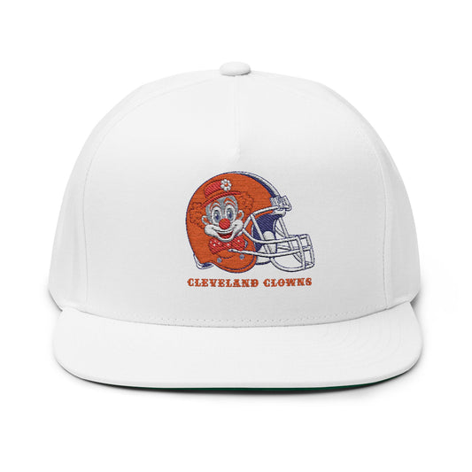 Cleveland Clowns Flat Bill Cap - Stylish Snapback, Unique Embroidery, Sports Fan Gear, Casual Wear, Gift for Him/Her