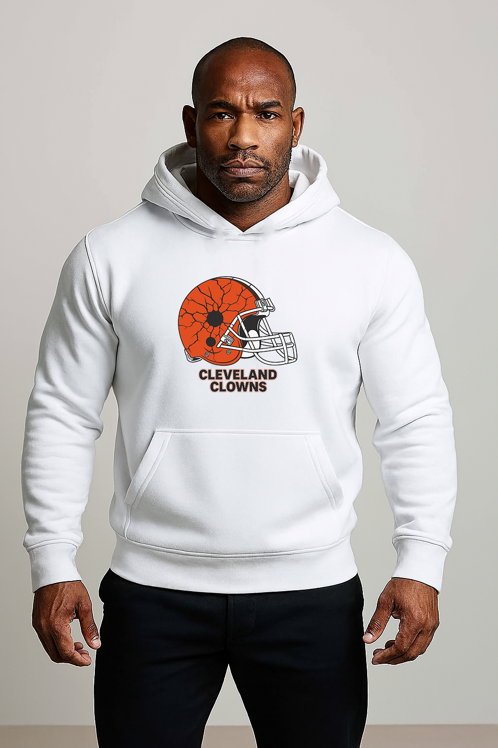 Cleveland Clowns Football Helmet Hoodie – Retro Sports Team Pullover