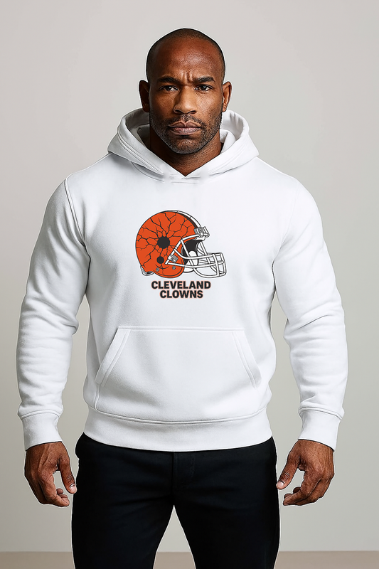 Cleveland Clowns Football Helmet Hoodie – Retro Sports Team Pullover